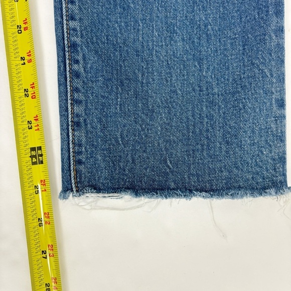 LEVI’S Wedgie Straight Jeans Button Fly Raw Hem Size 27 - Picture 13 of 13